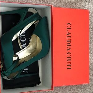 Claudia Ciuti Pumps Heels Satin 38 1/2 Italy